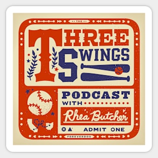 Three Swings Logo Sticker